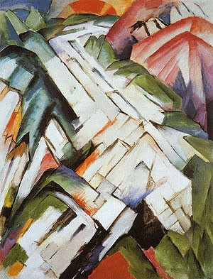 Oil the Painting - The Stony Path, 1911-12 by Marc,Franz