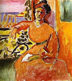Oil woman Painting - A Woman Sitting before the Window 1905 by Matisse Henri