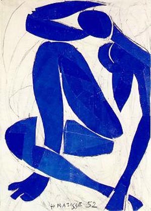 Oil blue Painting - Blue Nude IV (Nu Bleu IV) by Matisse Henri