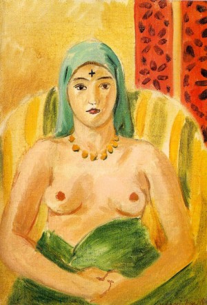 Oil matisse henri Painting - Odalisque, Half-Length (The Tatoo), 1923 by Matisse Henri