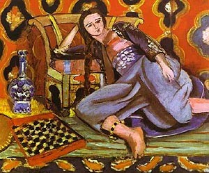 Oil matisse henri Painting - Odalisque on a Turkish Sofa 1928 by Matisse Henri