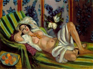 Oil matisse henri Painting - Odalisque with Magnolias (1923-24) by Matisse Henri