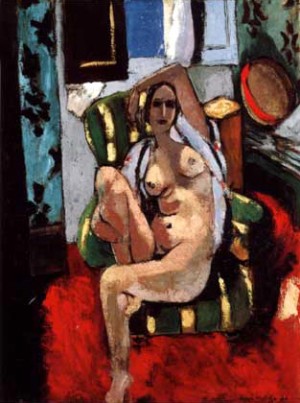 Oil matisse henri Painting - ODALISQUE WITH TAMBORINE,1926 by Matisse Henri