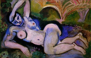 Oil blue Painting - The Blue Nude (Souvenir of Biskra)  1907 by Matisse Henri