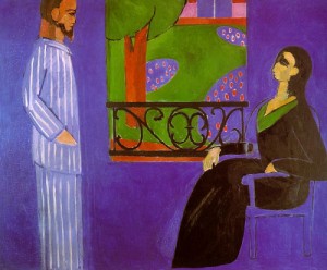 Oil matisse henri Painting - The Conversation, 1909 by Matisse Henri