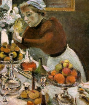 Oil matisse henri Painting - The Dinner Table, detail, 1897 by Matisse Henri