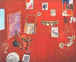 Oil red Painting - The Red Studio 1911 by Matisse Henri