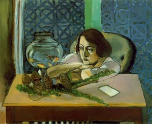 Oil matisse henri Painting - Woman Before an Aquarium  1921-23 by Matisse Henri