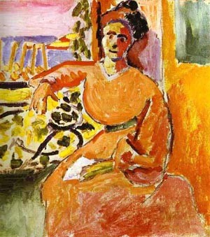 Oil woman Painting - Woman by a Window 1905 by Matisse Henri