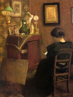 Oil matisse henri Painting - Woman Reading, 1894 by Matisse Henri