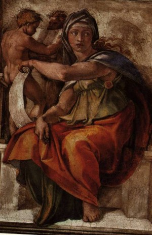 Oil michelangelo Painting - Delphes Sylphide by Michelangelo