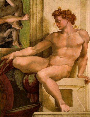  Photograph - Ignudo by Michelangelo