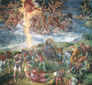Oil michelangelo Painting - The Conversion of Saul 1542-45 by Michelangelo
