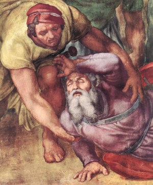 Oil michelangelo Painting - The Conversion of Saul (detail4) by Michelangelo