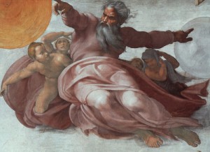 Oil michelangelo Painting - The Creation of the Heavens (detail), 1508-12 by Michelangelo