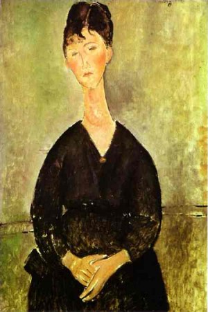 Oil modigliani, amedeo Painting - Cafe Singer. 1917 by Modigliani, Amedeo