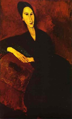 Oil modigliani, amedeo Painting - Madame Zborowska on a Sofa. 1917 by Modigliani, Amedeo