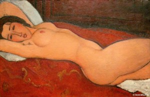 Oil modigliani, amedeo Painting - Naked Lying by Modigliani, Amedeo