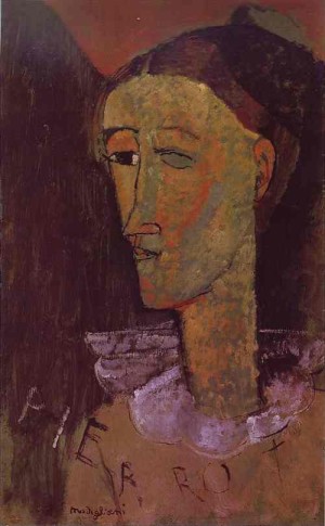 Oil modigliani, amedeo Painting - Pierrot. 1915 by Modigliani, Amedeo