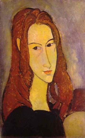 Oil portrait Painting - Portrait of a Girl. 1917-18 by Modigliani, Amedeo