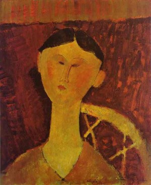 Oil portrait Painting - Portrait of Beatrice Hastings. 1915 by Modigliani, Amedeo