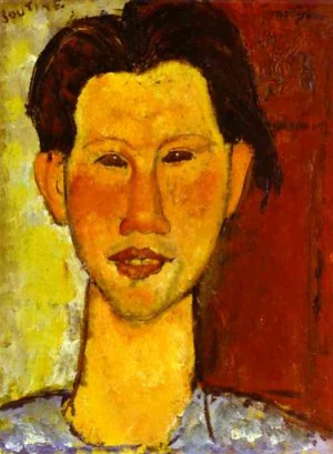 Oil modigliani, amedeo Painting - Portrait of Chaim Soutine. 1915 by Modigliani, Amedeo