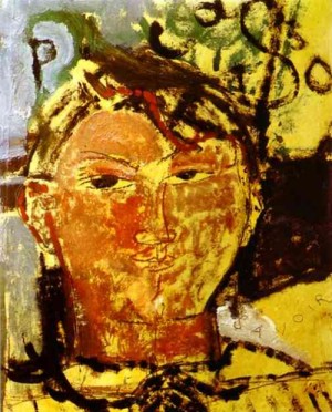 Oil modigliani, amedeo Painting - Portrait of Pablo Picasso. 1915 by Modigliani, Amedeo