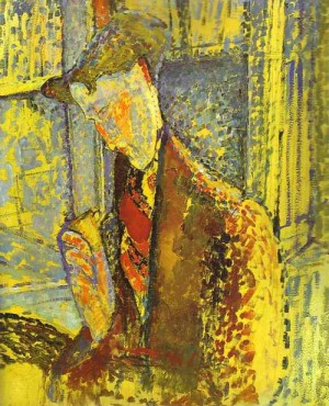 Oil modigliani, amedeo Painting - Study for Portrait of Frank Haviland. 1914 by Modigliani, Amedeo
