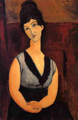Oil modigliani, amedeo Painting - The beautiful confectioner by Modigliani, Amedeo