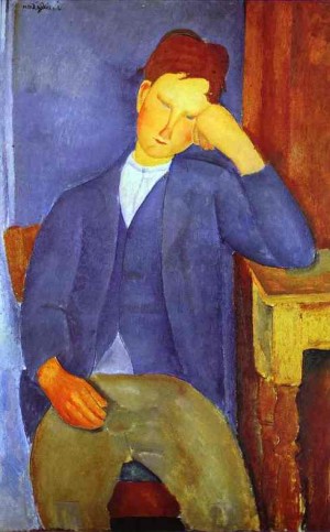 Oil modigliani, amedeo Painting - The Young Apprentice. 1918 by Modigliani, Amedeo