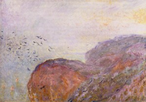 Oil monet,claud Painting - A Cliff near Dieppe 1896 by Monet,Claud