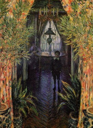 Oil corner Painting - A Corner of the Apartment 1875 by Monet,Claud