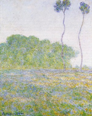 Oil giverny Painting - A Meadow at Giverny 1894 by Monet,Claud