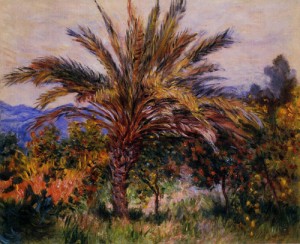 Oil tree Painting - A Palm Tree at Bordighera 1884 by Monet,Claud