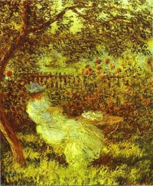 Oil garden Painting - Alice Hoschedé in the Garden. 1881 by Monet,Claud
