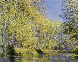 Oil monet,claud Painting - Bend in the River Epte by Monet,Claud