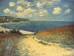 Oil monet,claud Painting - Chemin Dans Les Bles a Pourville 1882 by Monet,Claud