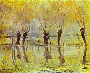 Oil giverny Painting - Flood at Giverny. 1896 by Monet,Claud