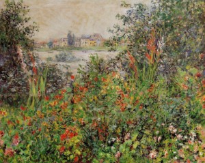 Oil monet,claud Painting - Flowers at Vetheuil by Monet,Claud