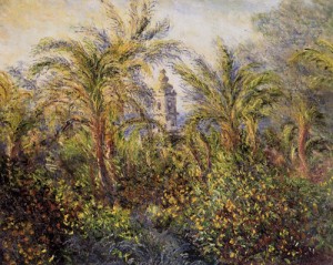 Oil garden Painting - Garden in Bordighera Morning Effect 1884 Garden at Sainte-Adresse 1867 by Monet,Claud
