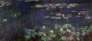 Oil green Painting - Green Reflection (right half) 1920-1926 by Monet,Claud