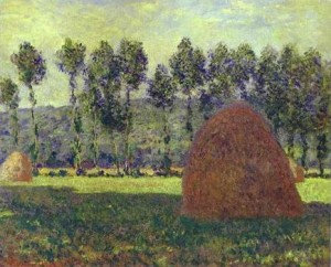 Oil giverny Painting - Haystack at Giverny. 1884-1889 by Monet,Claud