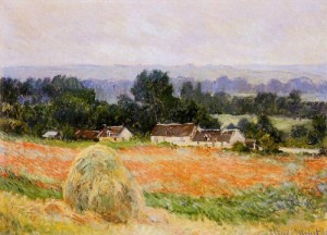 Oil giverny Painting - Haystack at Giverny 1886 by Monet,Claud