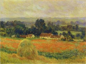 Oil giverny Painting - Haystack at Giverny. 1886 by Monet,Claud