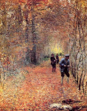 Oil monet,claud Painting - Hunting by Monet,Claud