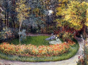 Oil garden Painting - In the Garden 1875 by Monet,Claud