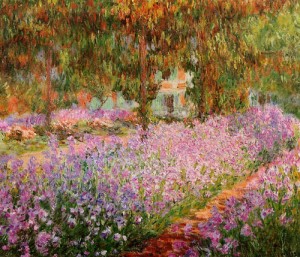 Oil garden Painting - Irises in Monets Garden 1900 by Monet,Claud