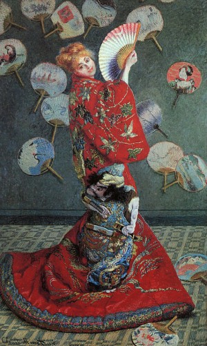 Oil monet Painting - La Japonaise (Camille Monet in Japanese Costume), 1876 by Monet,Claud