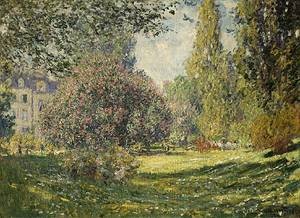 Oil landscape Painting - Landscape The Parc Monceau 1876 by Monet,Claud