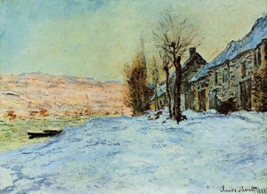 Oil monet,claud Painting - Lavacourt Sun and Snow 1879 by Monet,Claud